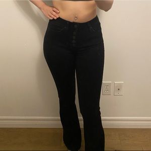 Button up flare jeans